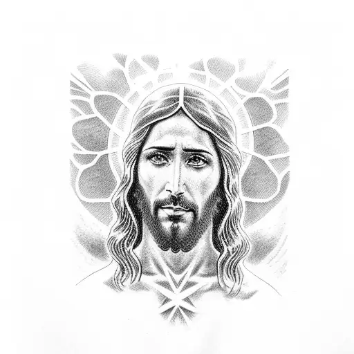 Portrait Of Jesus Praying