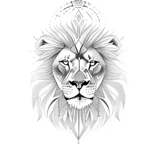 Card Tarot With A Lion