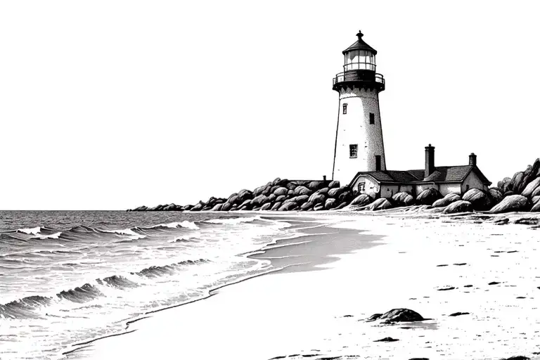 Lighthouse On The Beach