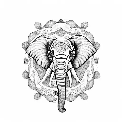 Mandala With Elephant