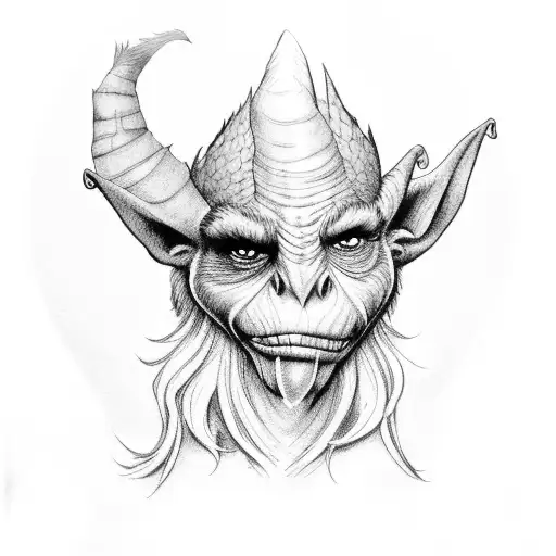 Goblin King With A Raven In His Arm