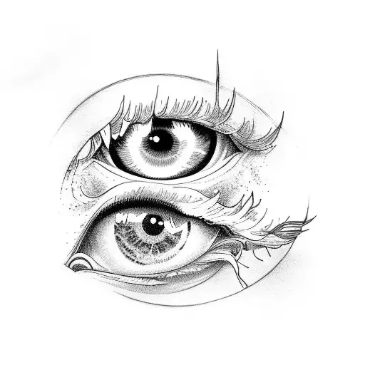 Eye With Mountain Range Inside