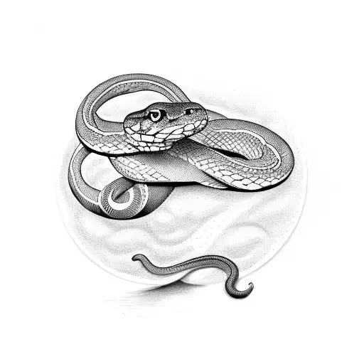 Snake With Butterflues