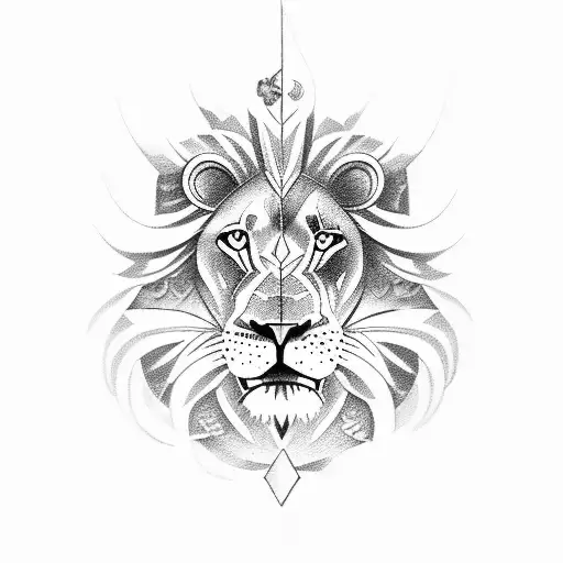 Lion With Spartan With Shild Followed By A Maori