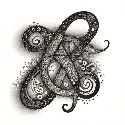 Letter 'Ab' Merged As One With Infinity Symbol
