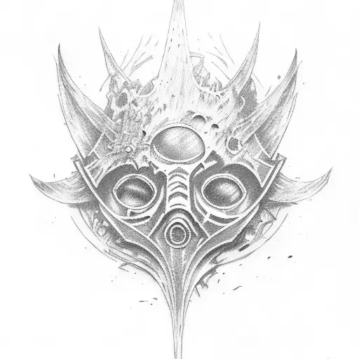 Black Plague Mask With A Riven