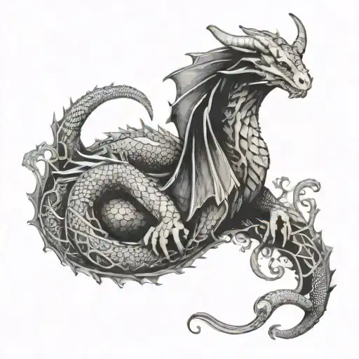 Capricorn In The Arms Of A Dragon