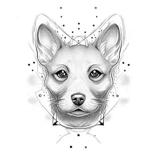 A Fozy Like Dog Facing Forward