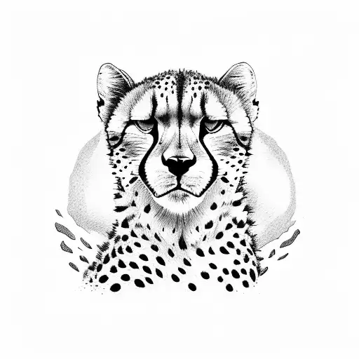 Cheetah On Beach At Sunset