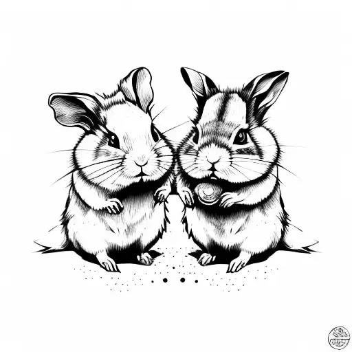 Hamster And Rabbit With Love
