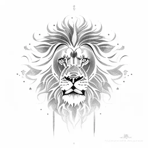 Long Sword On The Back With Lion On The Left