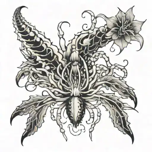 Spider Lilly And Centipede Intertwined In A Tokyo Ghoul Inspired Design