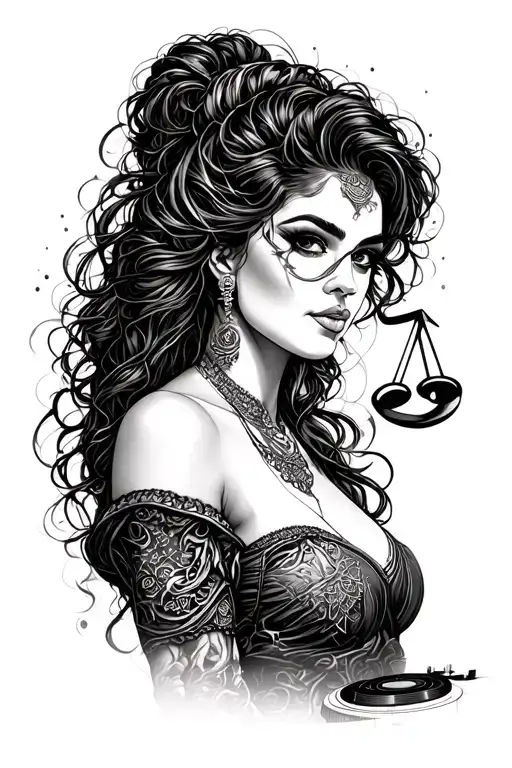 Justice Lady Mixed With Music Dj