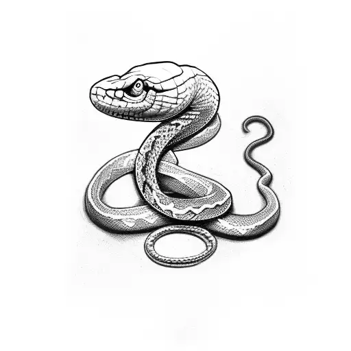 Snake With Sign Of The Cross