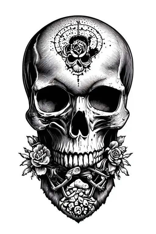 Gamble Prison Tattoo Skull