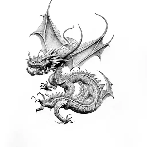 Fafnir Dragon On The Back