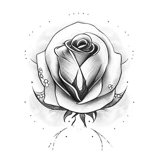 A Darts With A Black Rose On Top Instead Of The Flight