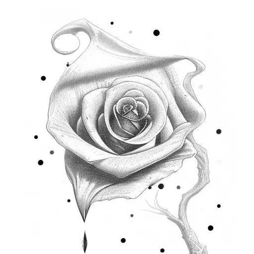 A Dart With A Black Rose Instead Of The Flight