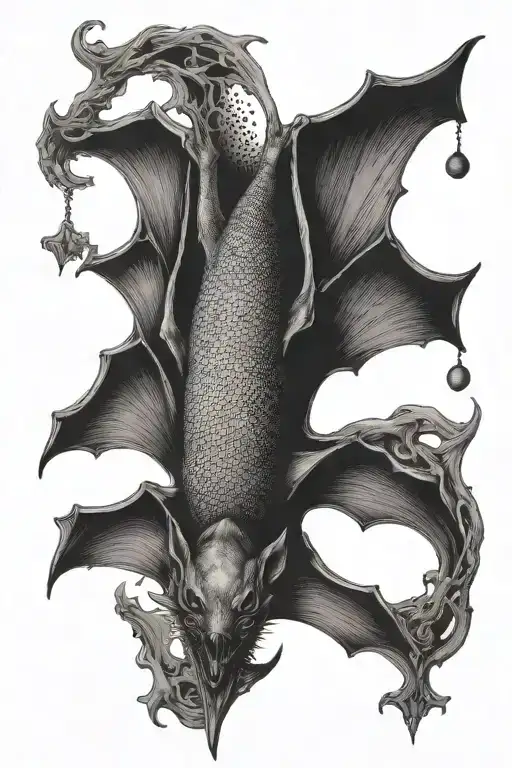 Bat Hanging Upside Down
