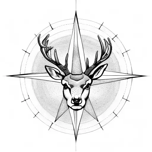 Deer With Sun Compass