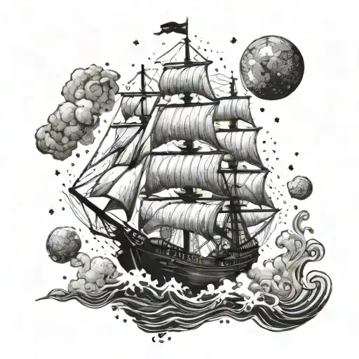 1700S Ship In Space