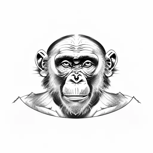 Chimpanzee Making A Funny Face With A Trucker Cap On