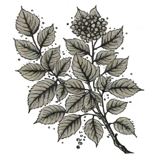 A Linden Branch Drawn As A Plant From An Old Botany Book