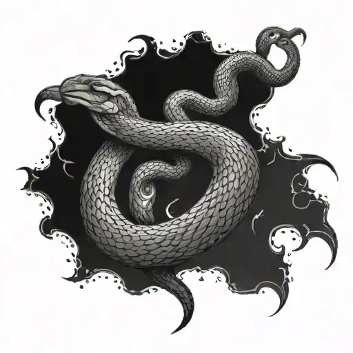 Godly Figure With A Snake Coiled Around Their Arm