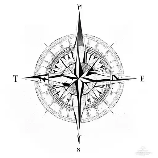 Compass With Galaxy