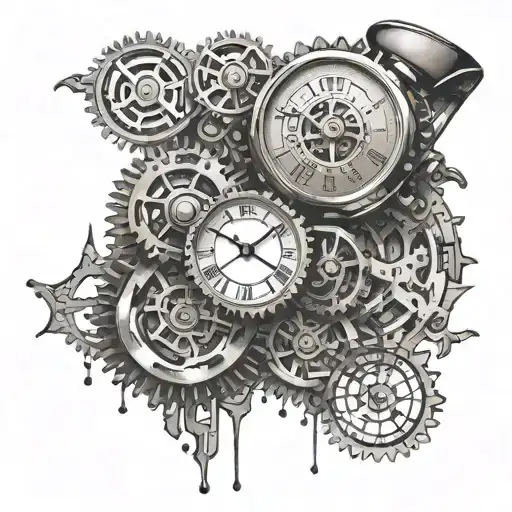 A Watch Face With Car Gears And Musical Symbols Forming A Mesmerizing Pattern