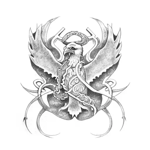 Eagle And Anchor Tattoo Kraken Reaching Into The Universe Trying To Grab A Comment