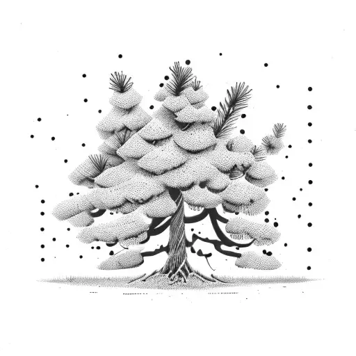 Family Pine Tree With Dates