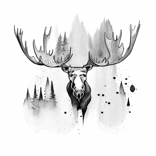 Moose Love Watercolour