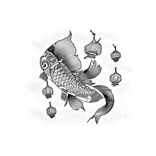 Koi Fish & Lanterns