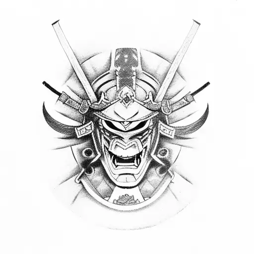 Samurai Whith An Oni Mask