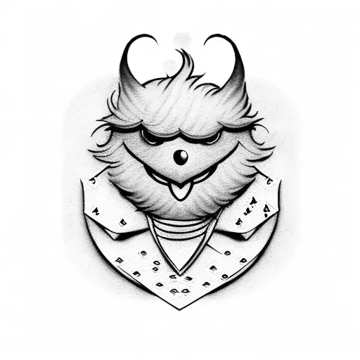 Elmo With Playing Card