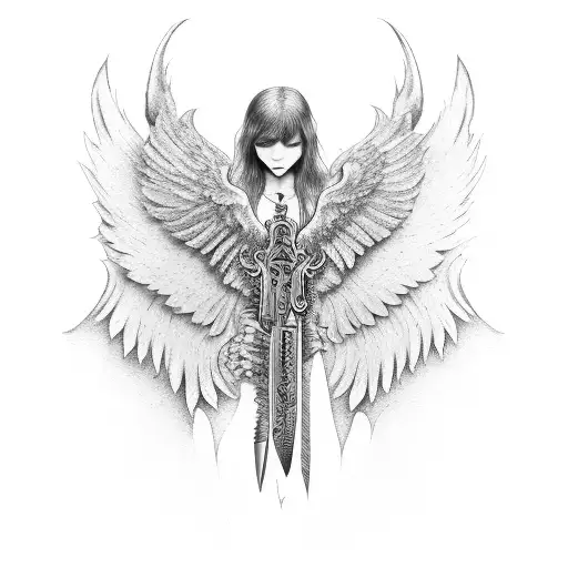 Fallen Angel With Knife