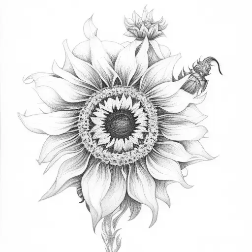 Larkspur Flower With Sunflower