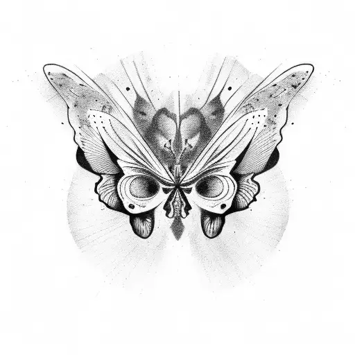 Butterfly Withone Side Skull