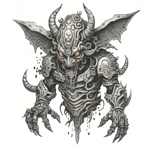 A Cybernetic Demon Inspired By Japanese Folklore