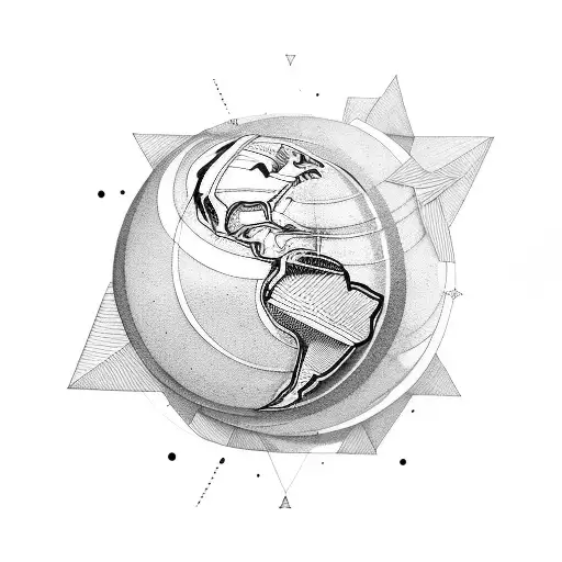 Globe Wirh Black Lines