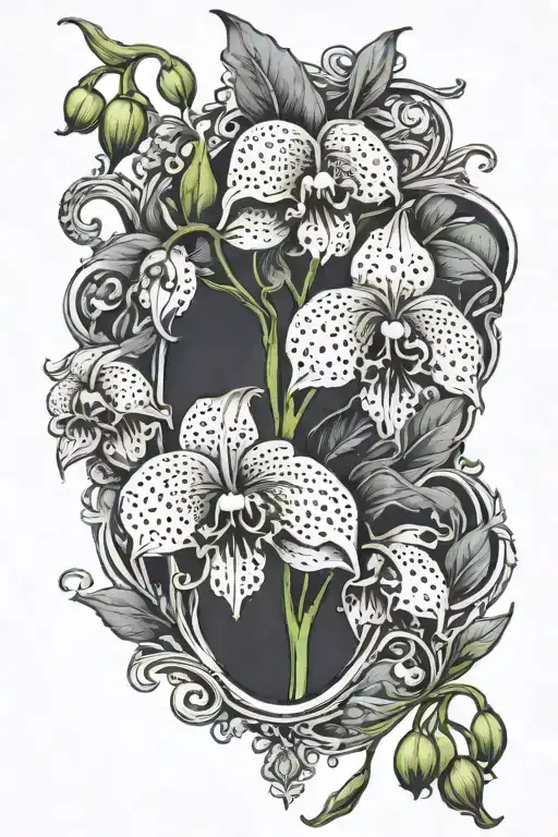 Goth Lily Of The Valley Forget Me