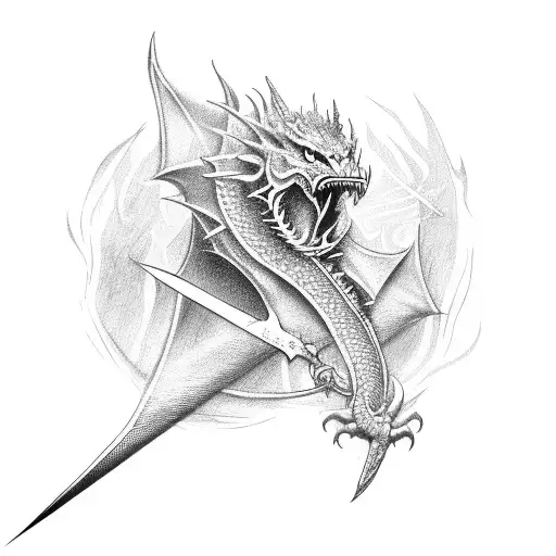 Sword With A Dragon