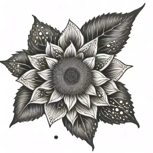 Mandala And Sunflower