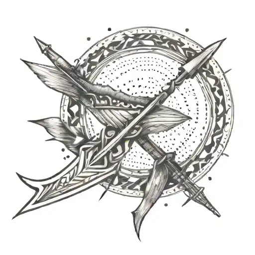 A Slightly Broken Arrow Embraced By Its Tail