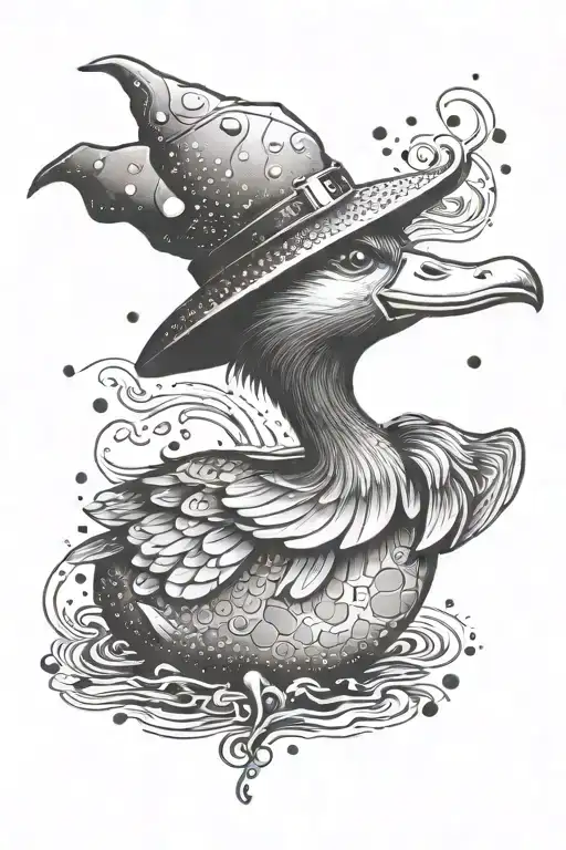 Witchy Duck Pin Up
