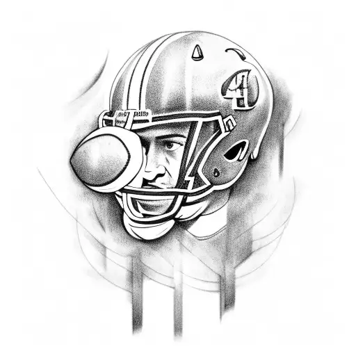 Football Player Trucking Someone