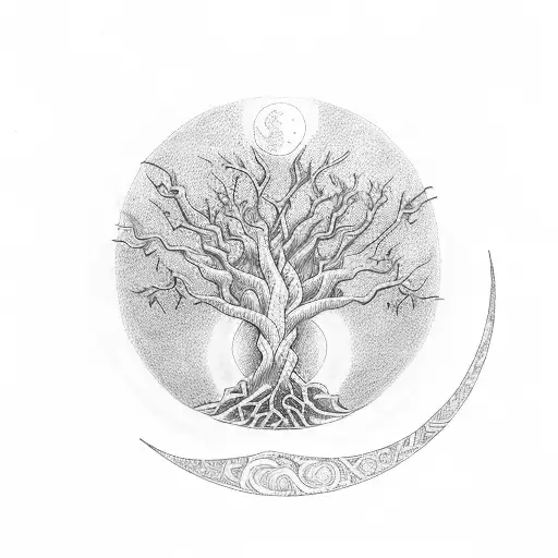 Phoenix Tree Of Life Moon