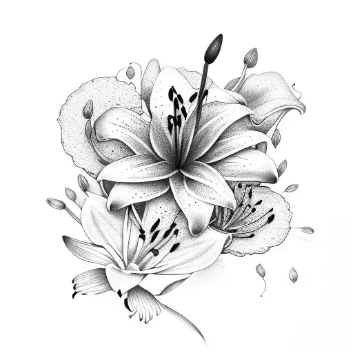 Lily Flower Botanical Forest Cover Up