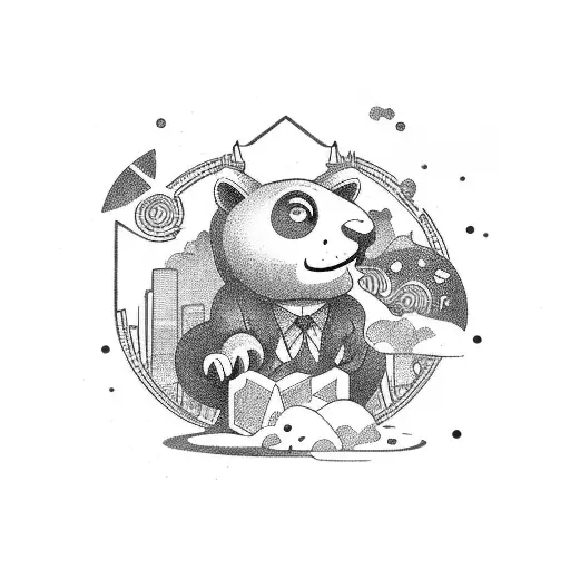 The Word Hustle Incorporated With Lucky Cards And Skyline Background